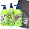 No-Knots Sensitive Tri-Pack + Microfibre Bath Towel – Shampoo, Conditioner & Detangler