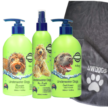No-Knots Everyday Tri-Pack for Long-Haired Dogs + Microfibre Towel