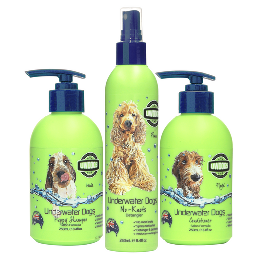 No-Knots Puppy Tri-Pack 250ml | Long-Haired Puppy Grooming Kit