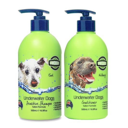 Sensitive Dog Shampoo & Conditioner Combo | Lemon Myrtle “Itchy-Skin” Care | UWDOGS Australia