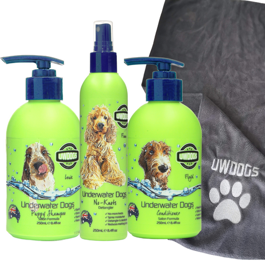 No-Knots Puppy Tri-Pack + Towel