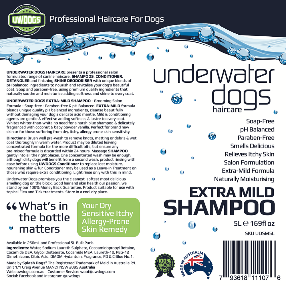 5l dog shampoo extra-mild & conditioner combo