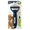 dog grooming de-shedding rake