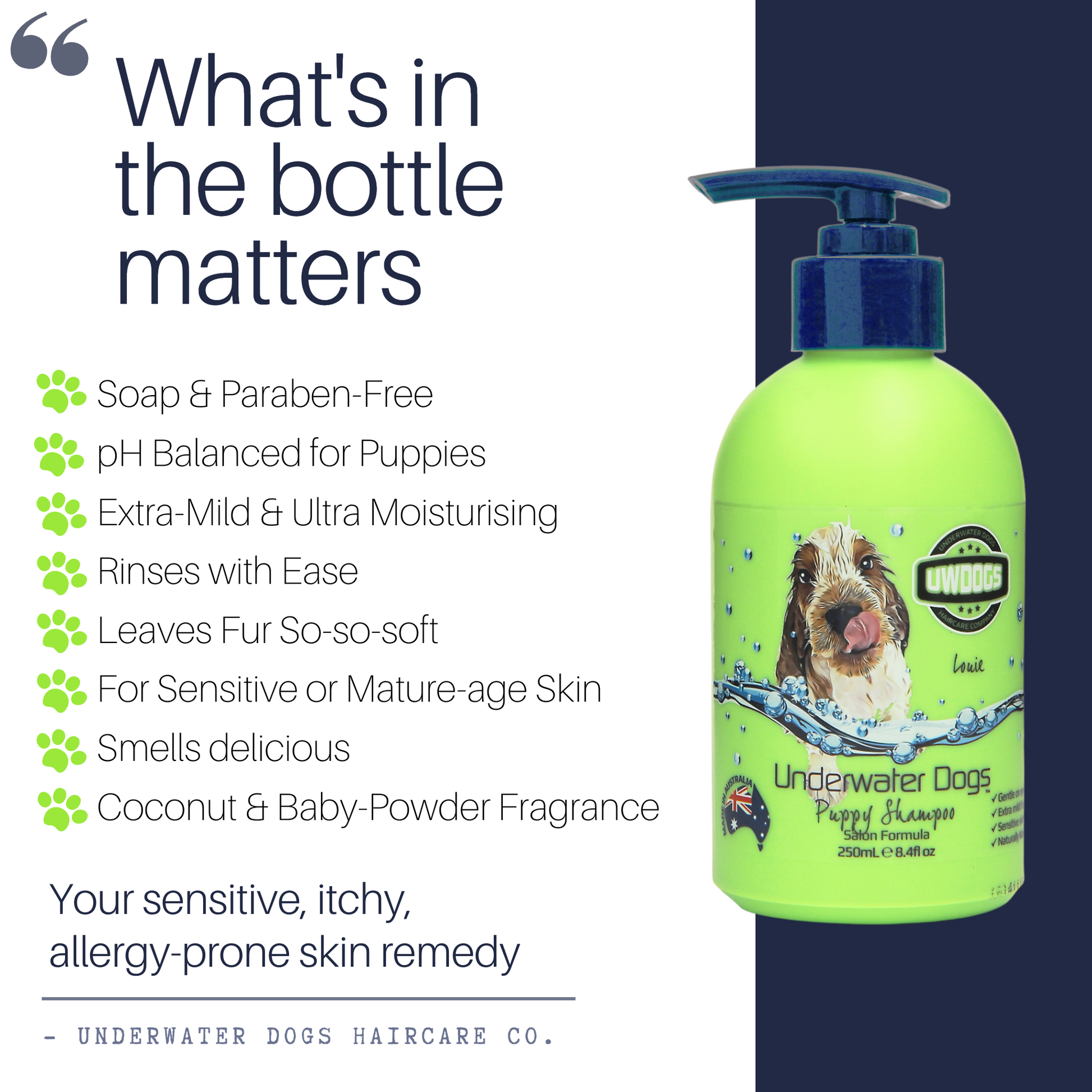 naturally moisturising puppy shampoo